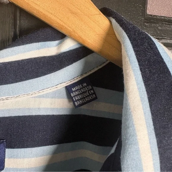 Cotton & Co Mens XL Striped Camp Collar Shirt NWT Resort Button Front - Picture 3 of 10